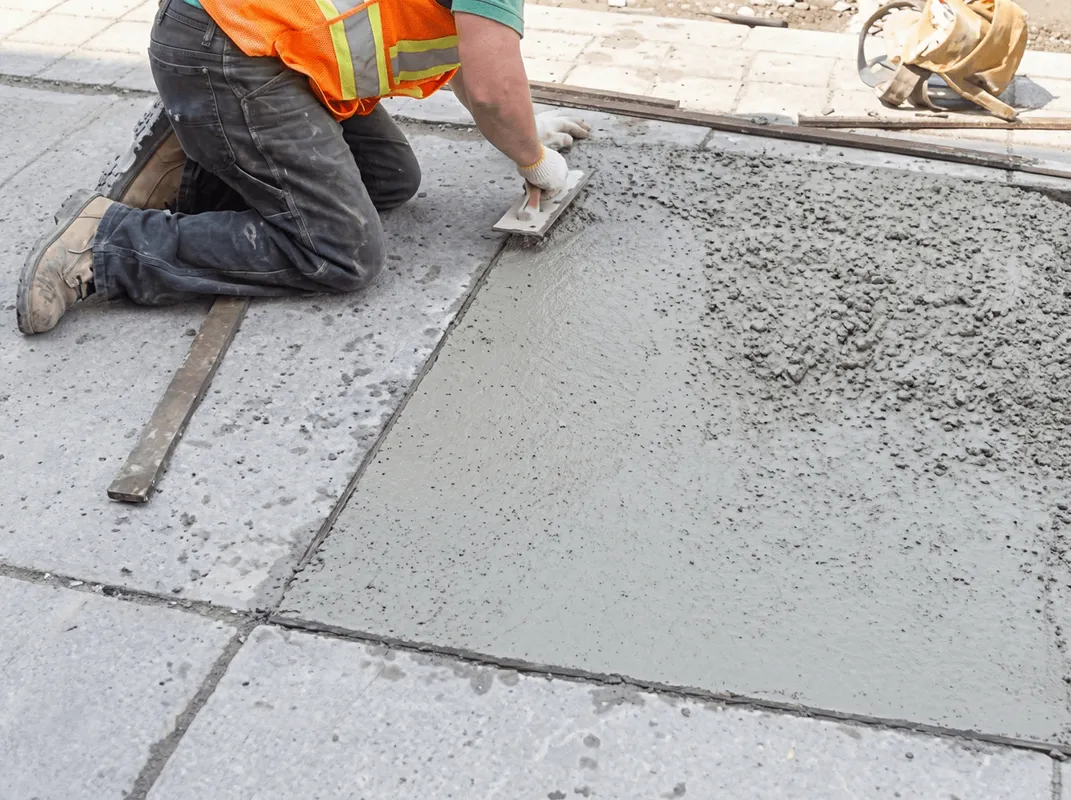 Professional repairing a concrete floor in Reno, NV